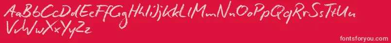ConteГ¬ВЃscriptreduced Font – Pink Fonts on Red Background