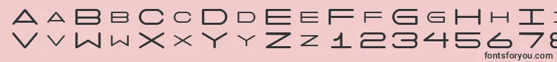 フォント7 – ピンクの背景に黒い文字