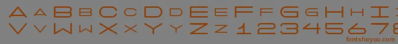 フォント7 – 茶色の文字が灰色の背景にあります。