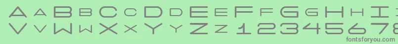 フォント7 – 緑の背景に灰色の文字