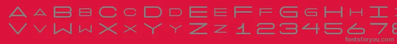 フォント7 – 赤い背景に灰色の文字