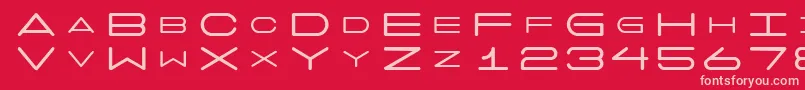 7 Font – Pink Fonts on Red Background