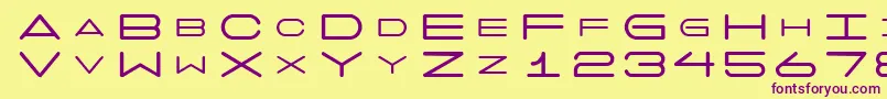 フォント7 – 紫色のフォント、黄色の背景