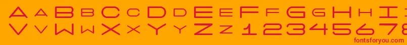 フォント7 – オレンジの背景に赤い文字