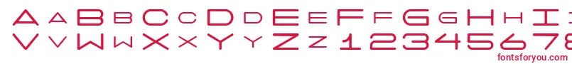 フォント7 – 白い背景に赤い文字