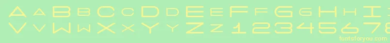 フォント7 – 黄色の文字が緑の背景にあります