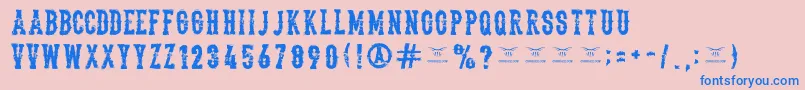 Thedeadliestsaloon Font – Blue Fonts on Pink Background