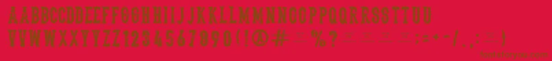 Thedeadliestsaloon Font – Brown Fonts on Red Background
