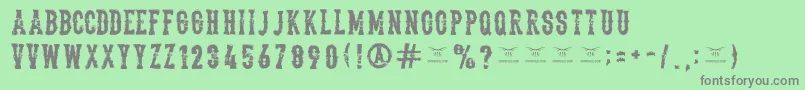 Thedeadliestsaloon Font – Gray Fonts on Green Background
