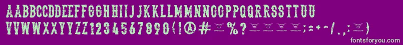 Thedeadliestsaloon Font – Green Fonts on Purple Background