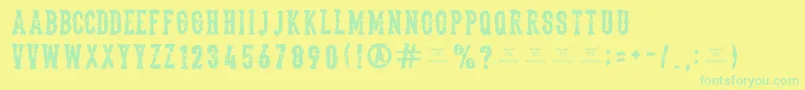 fuente Thedeadliestsaloon – Fuentes Verdes Sobre Fondo Amarillo