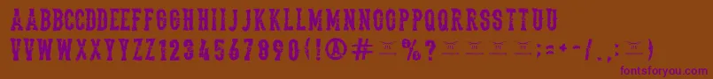 Thedeadliestsaloon Font – Purple Fonts on Brown Background