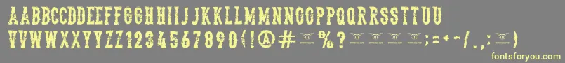 Thedeadliestsaloon Font – Yellow Fonts on Gray Background