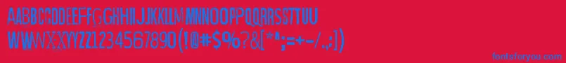 WrongTimeRightPlace Font – Blue Fonts on Red Background