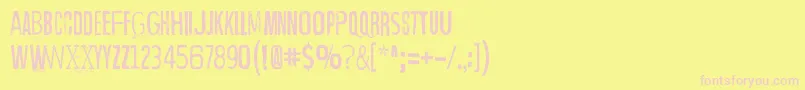 WrongTimeRightPlace Font – Pink Fonts on Yellow Background