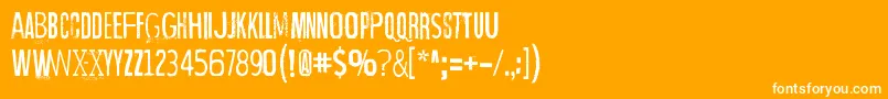 フォントWrongTimeRightPlace – オレンジの背景に白い文字