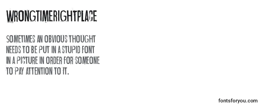 WrongTimeRightPlace Font