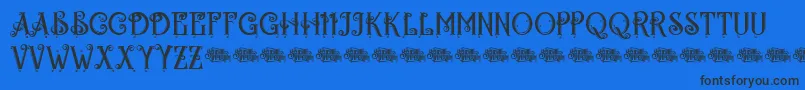 Egorycastlepersonal Font – Black Fonts on Blue Background