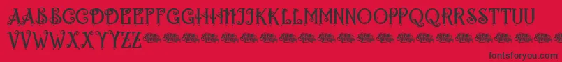 Egorycastlepersonal Font – Black Fonts on Red Background