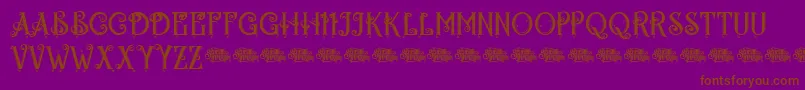 Egorycastlepersonal Font – Brown Fonts on Purple Background