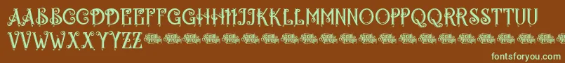 Egorycastlepersonal Font – Green Fonts on Brown Background