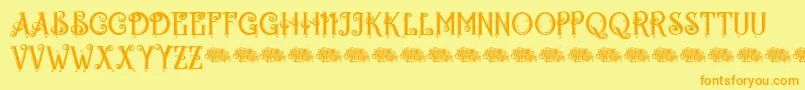 Egorycastlepersonal Font – Orange Fonts on Yellow Background