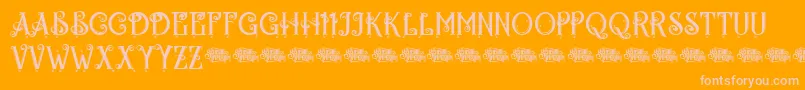 Egorycastlepersonal-Schriftart – Rosa Schriften auf orangefarbenem Hintergrund