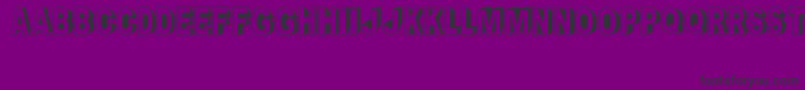 CrayonSocialArt-Schriftart – Schwarze Schriften auf violettem Hintergrund