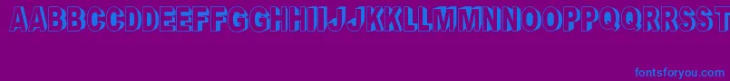 CrayonSocialArt-Schriftart – Blaue Schriften auf violettem Hintergrund