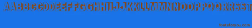 CrayonSocialArt Font – Brown Fonts on Blue Background