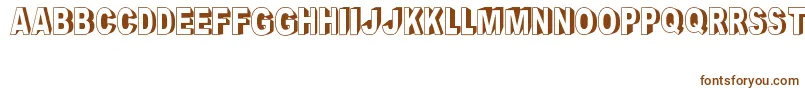 Шрифт CrayonSocialArt – коричневые шрифты на белом фоне