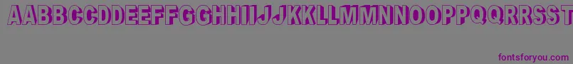 フォントCrayonSocialArt – 紫色のフォント、灰色の背景