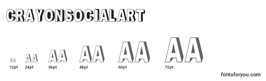 CrayonSocialArt Font Sizes