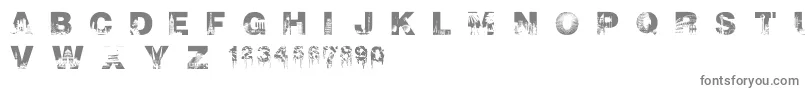 フォントCityscapeFont – 白い背景に灰色の文字