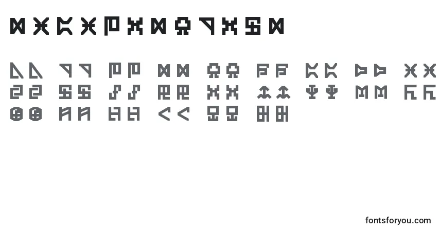A fonte DigicodeBold – alfabeto, números, caracteres especiais