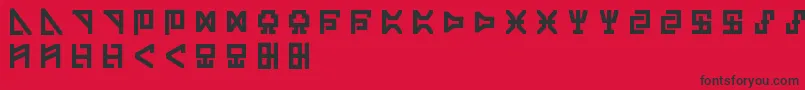 フォントDigicodeBold – 赤い背景に黒い文字