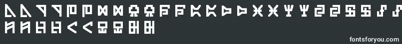 フォントDigicodeBold – 黒い背景に白い文字