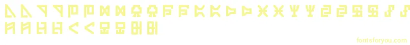 DigicodeBold Font – Yellow Fonts on White Background