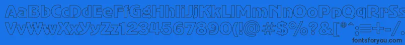 Adverhol Font – Black Fonts on Blue Background