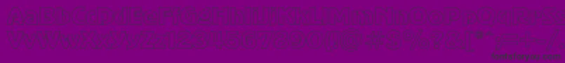Czcionka Adverhol – czarne czcionki na fioletowym tle