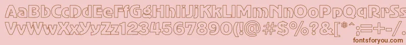 Adverhol Font – Brown Fonts on Pink Background