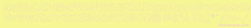 Adverhol Font – Pink Fonts on Yellow Background