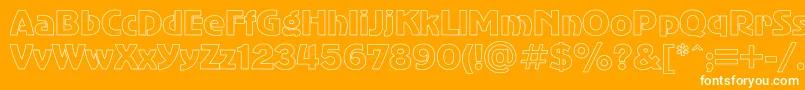 Adverhol Font – White Fonts on Orange Background