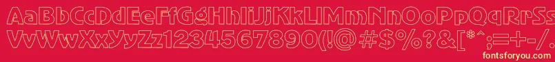 Adverhol Font – Yellow Fonts on Red Background