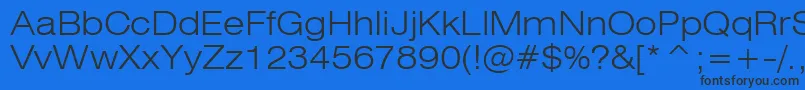 Swiss721LightExtendedBt Font – Black Fonts on Blue Background