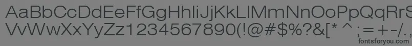 Swiss721LightExtendedBt Font – Black Fonts on Gray Background