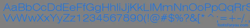 Swiss721LightExtendedBt Font – Blue Fonts on Gray Background