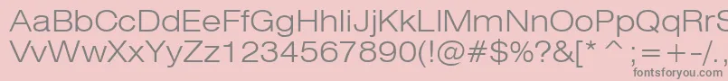 Swiss721LightExtendedBt Font – Gray Fonts on Pink Background