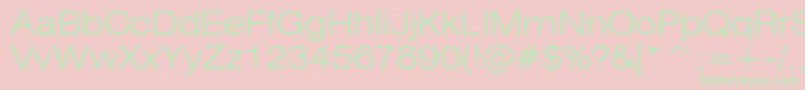 Swiss721LightExtendedBt Font – Green Fonts on Pink Background