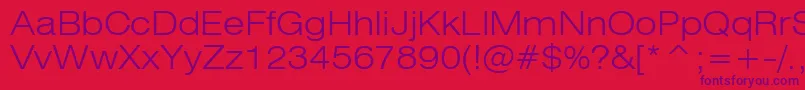 Шрифт Swiss721LightExtendedBt – фиолетовые шрифты на красном фоне